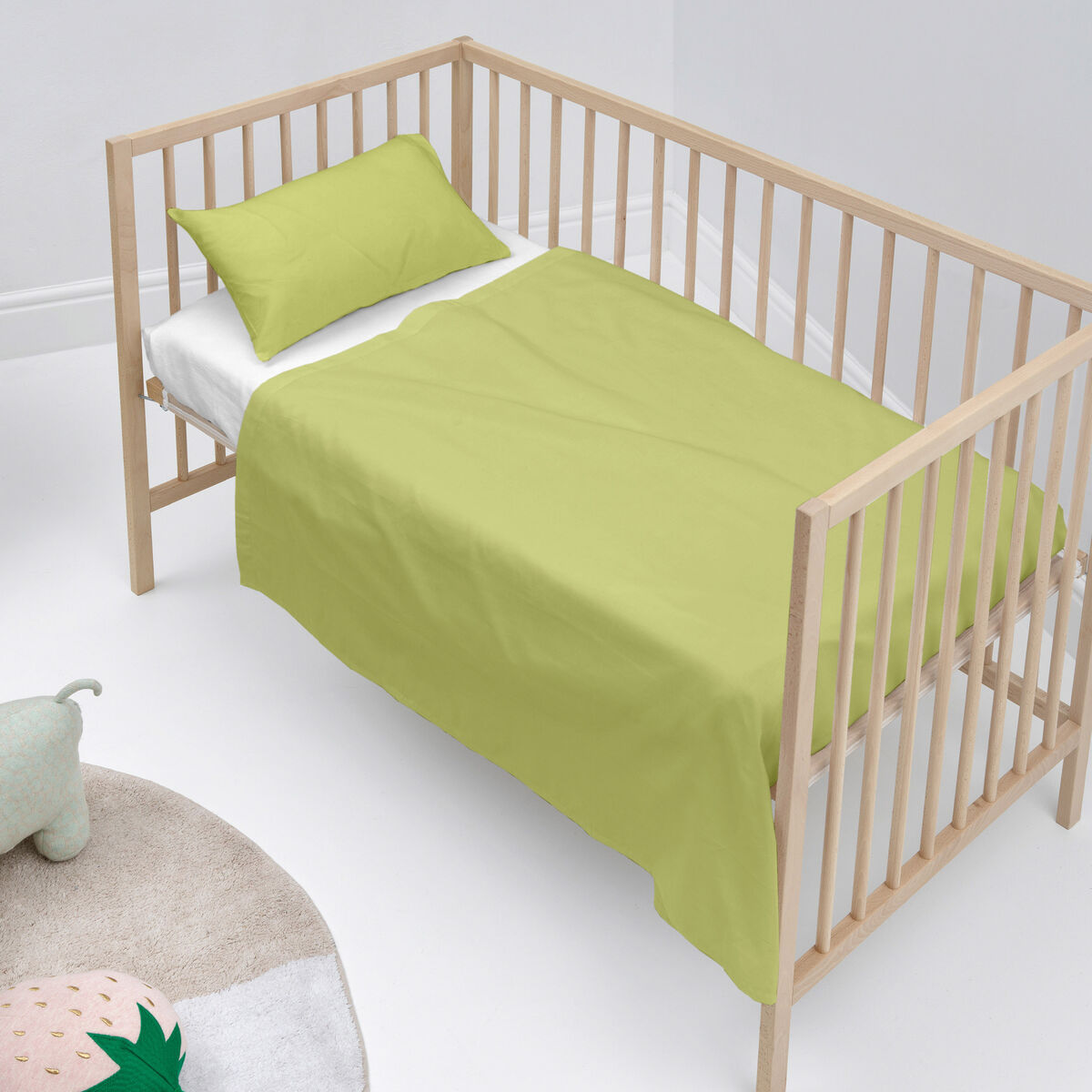 Cot Bedding Set HappyFriday BASIC KIDS Green