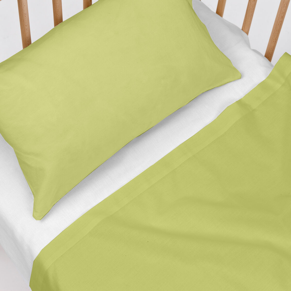 Cot Bedding Set HappyFriday BASIC KIDS Green
