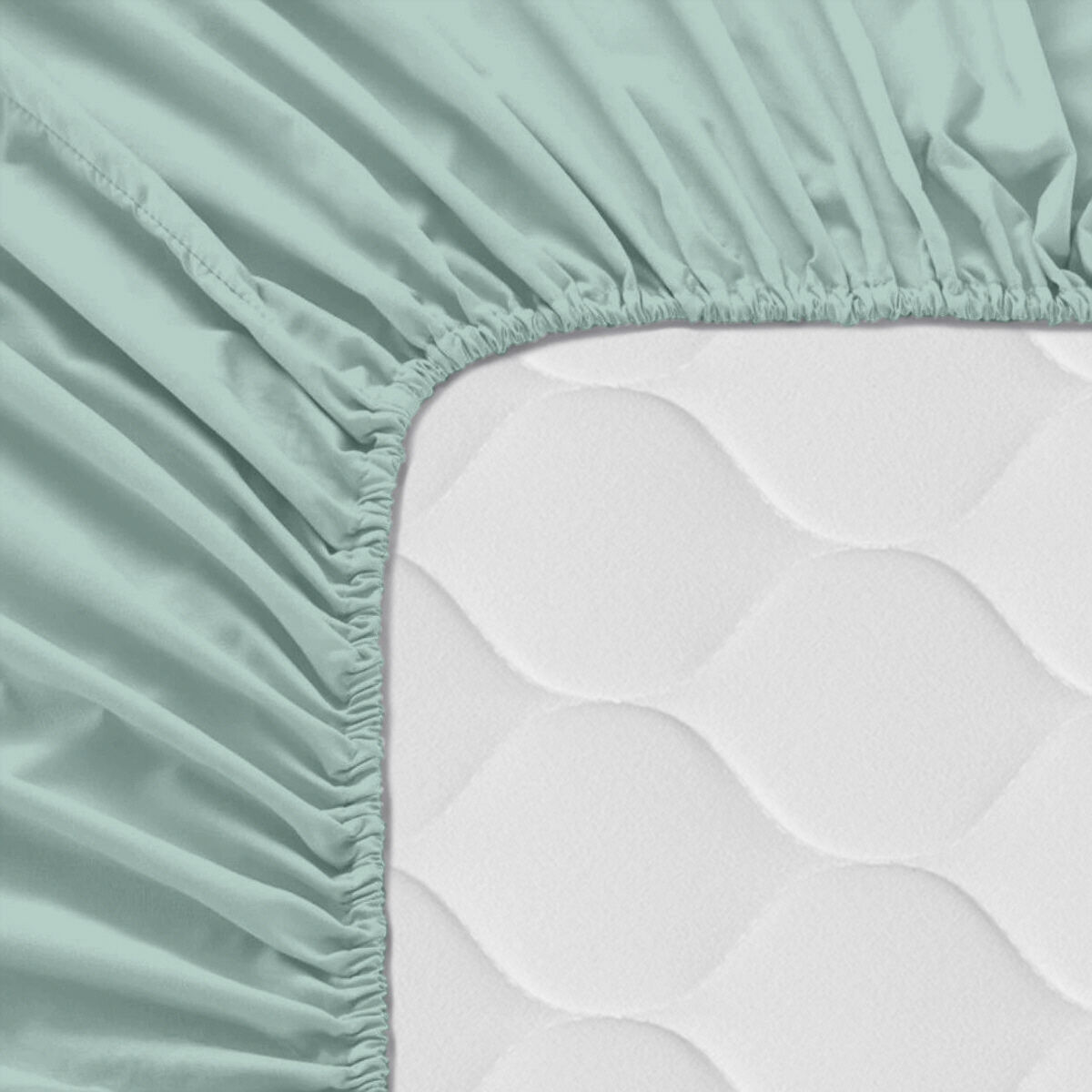 Fitted sheet HappyFriday BASIC Mint 105 x 200 x 32 cm