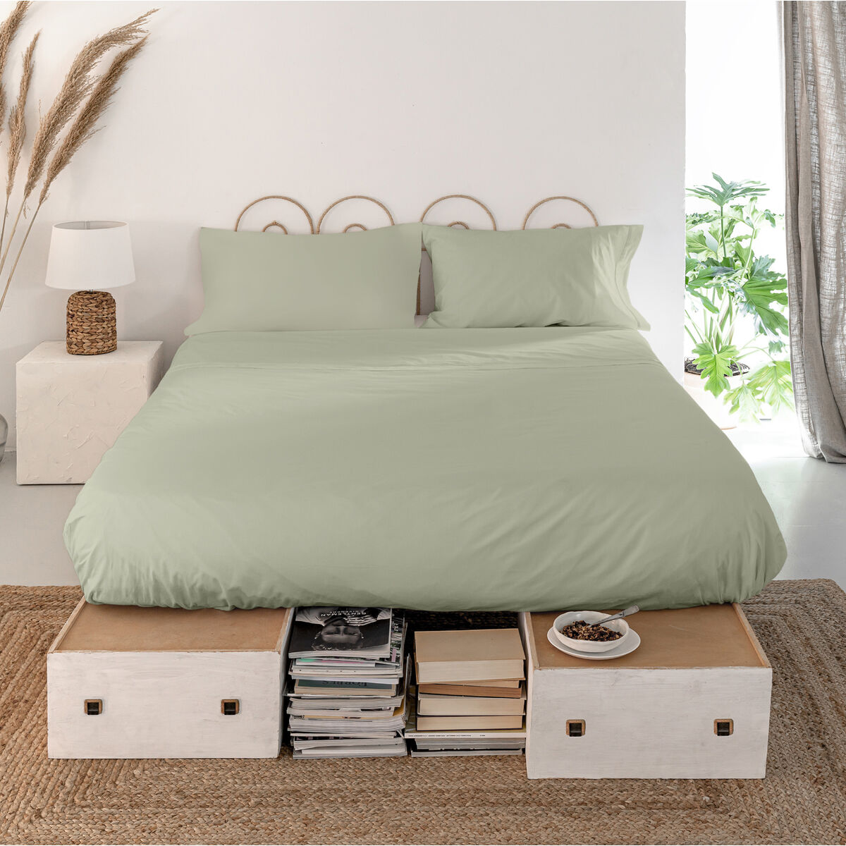 Drap HappyFriday Basic Beige 210 x 270 cm