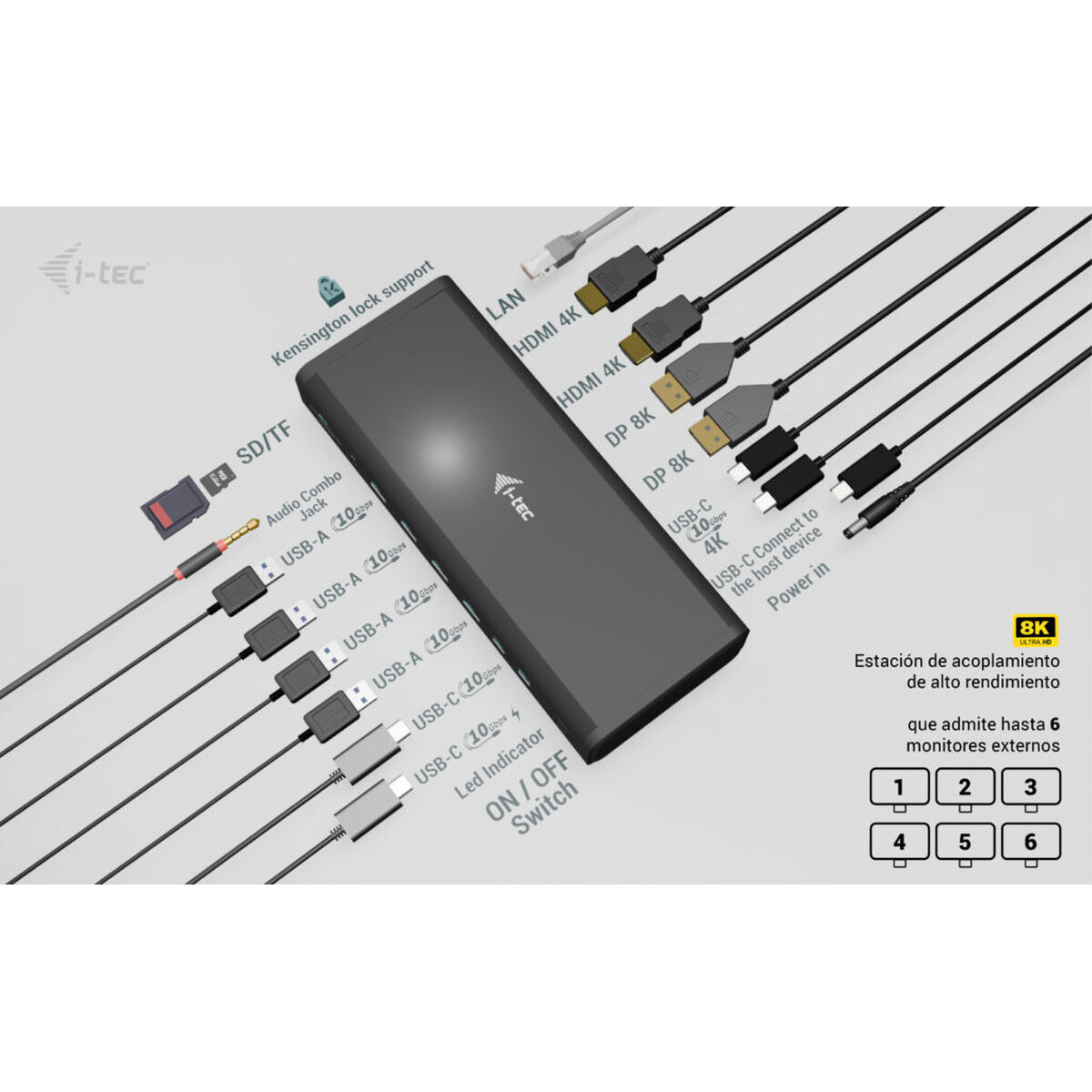Podpěra notebooku i-Tec CA6MONITORDOCKPD