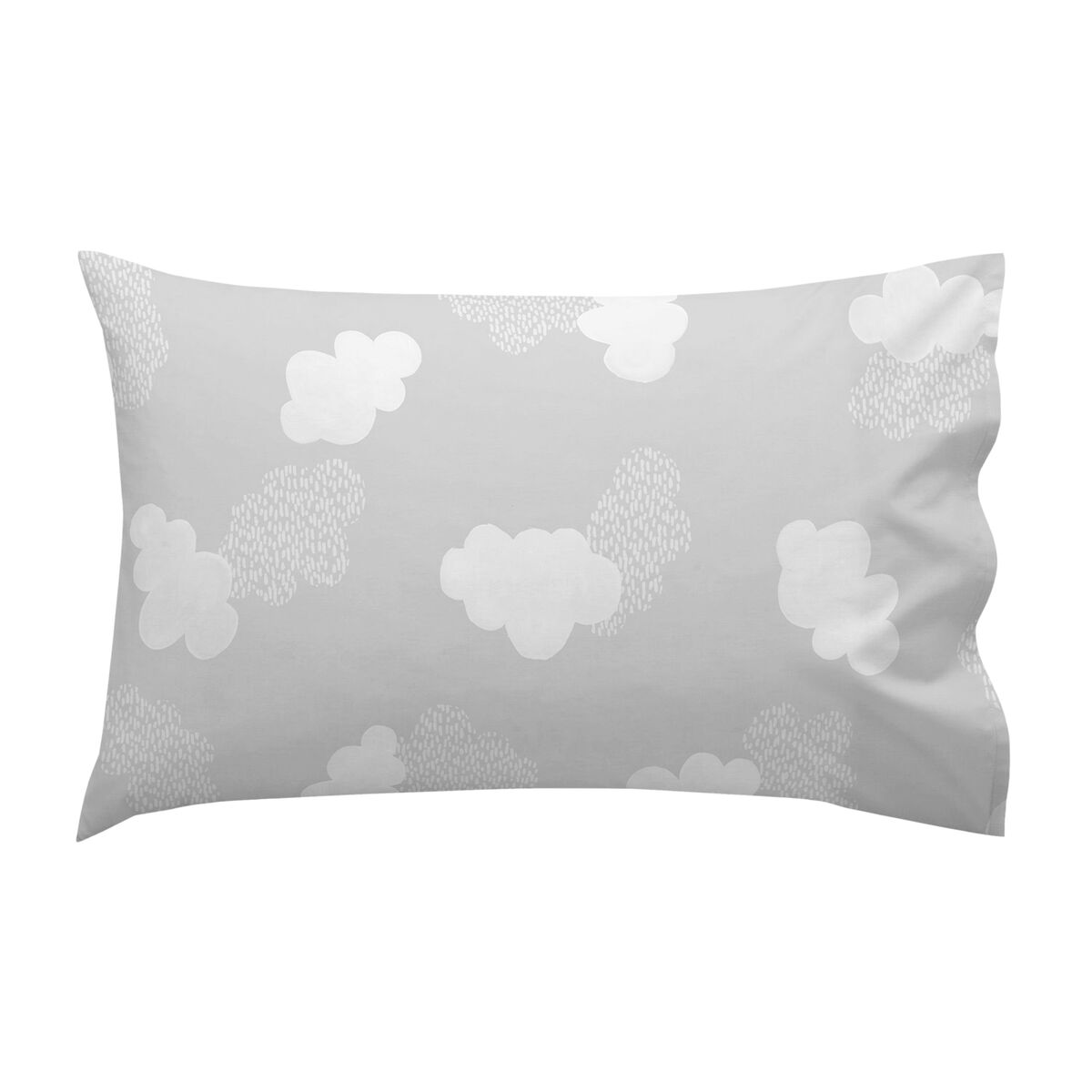 Cot Bedding Set HappyFriday Basic Kids Clouds Grey