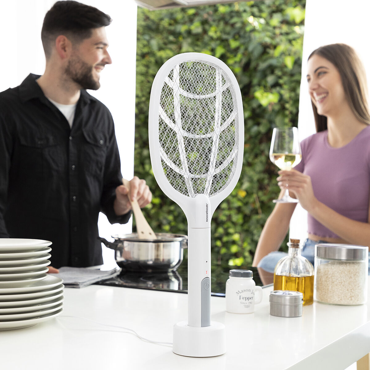 2-in-1 Oplaadbare Insectenracket met Uv-licht KL Rak InnovaGoods