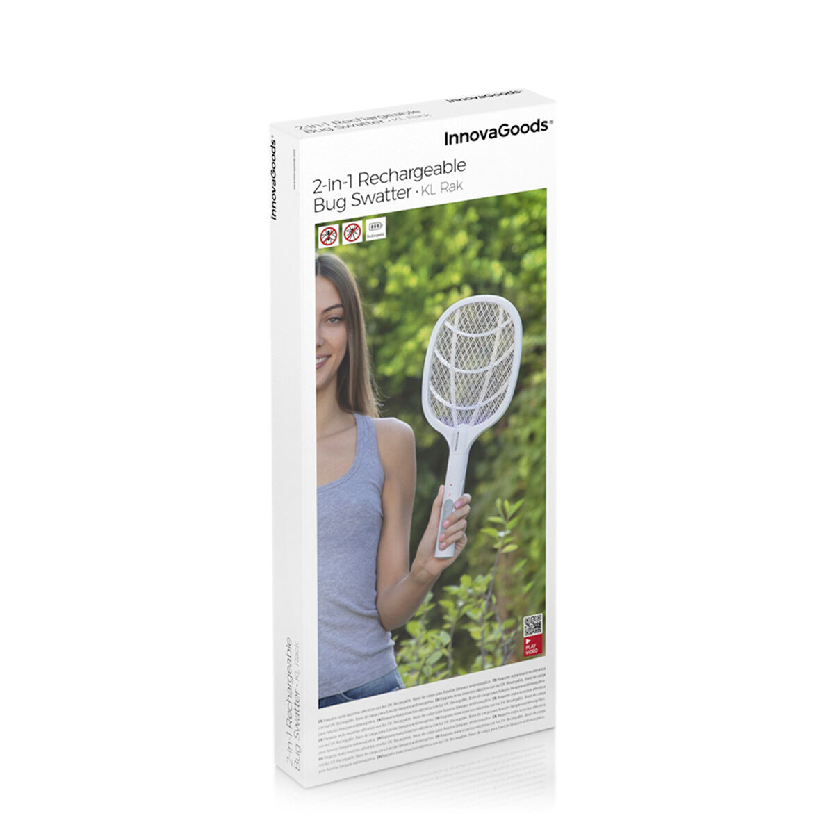 2-in-1 Oplaadbare Insectenracket met Uv-licht KL Rak InnovaGoods