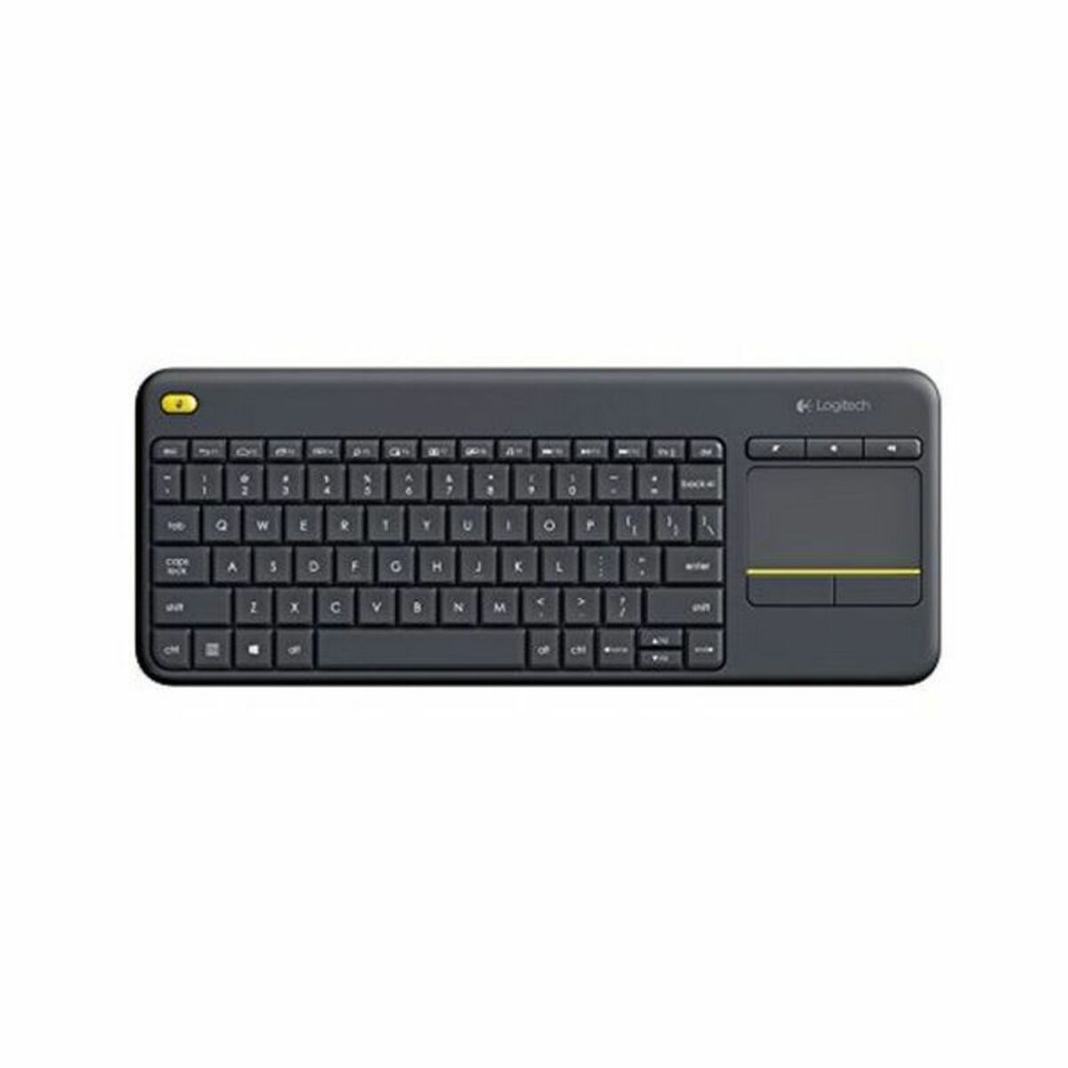 Teclado con Touchpad Logitech K400 Plus Negro