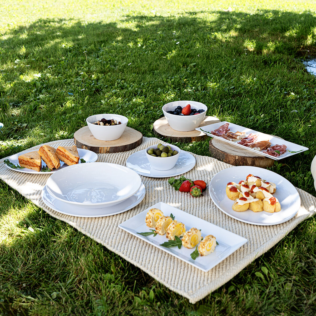 Snack Kulho Quid Select Basic Valkoinen Melamiini 13 cm (24 osaa)
