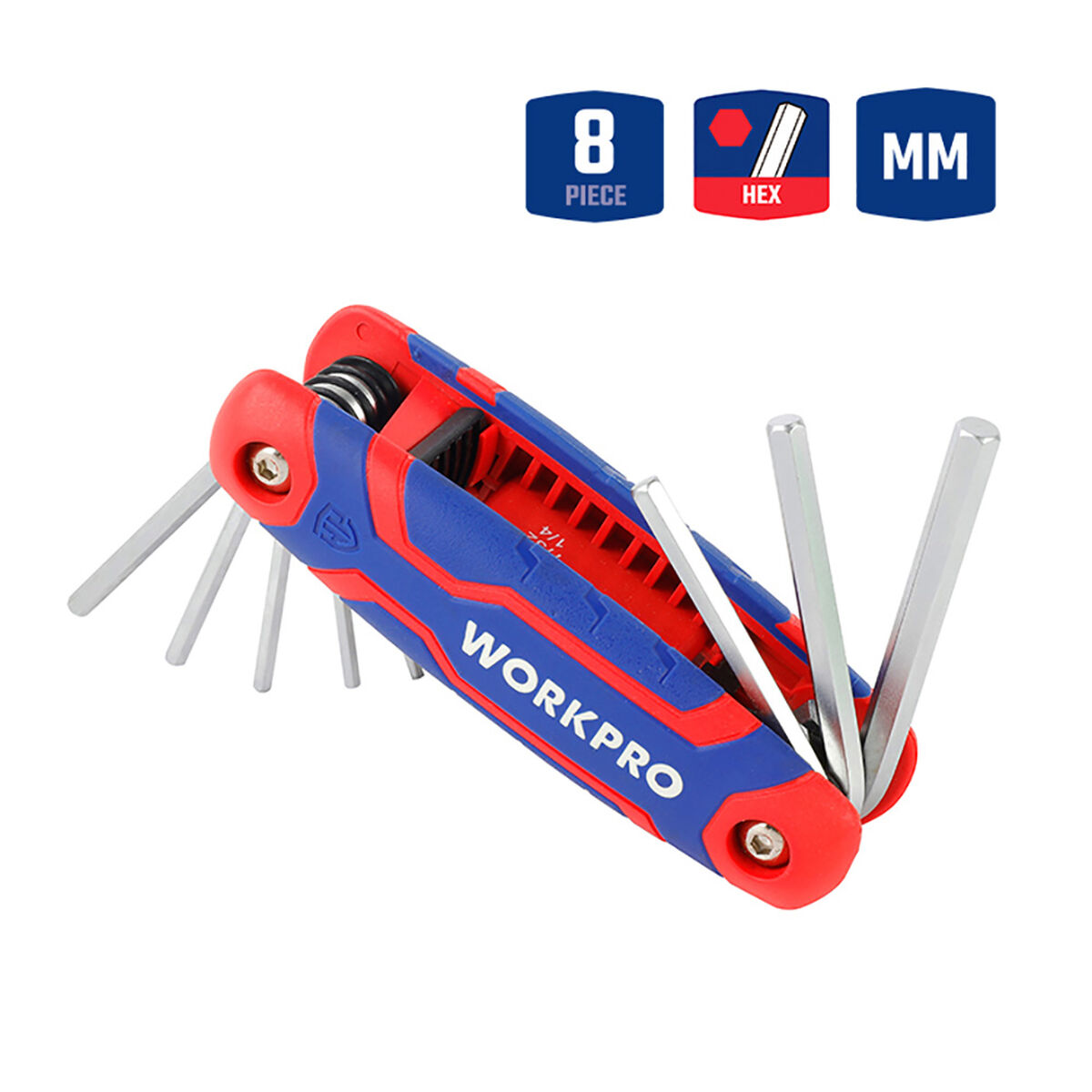 Set Chiavi Allen Workpro Pieghevole 8 Pezzi
