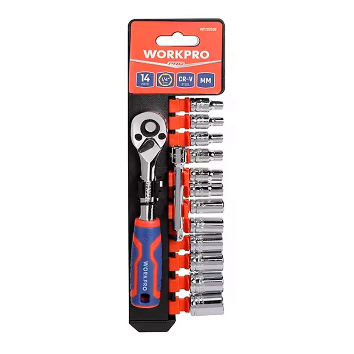Dopsleutelset Workpro 1/4"