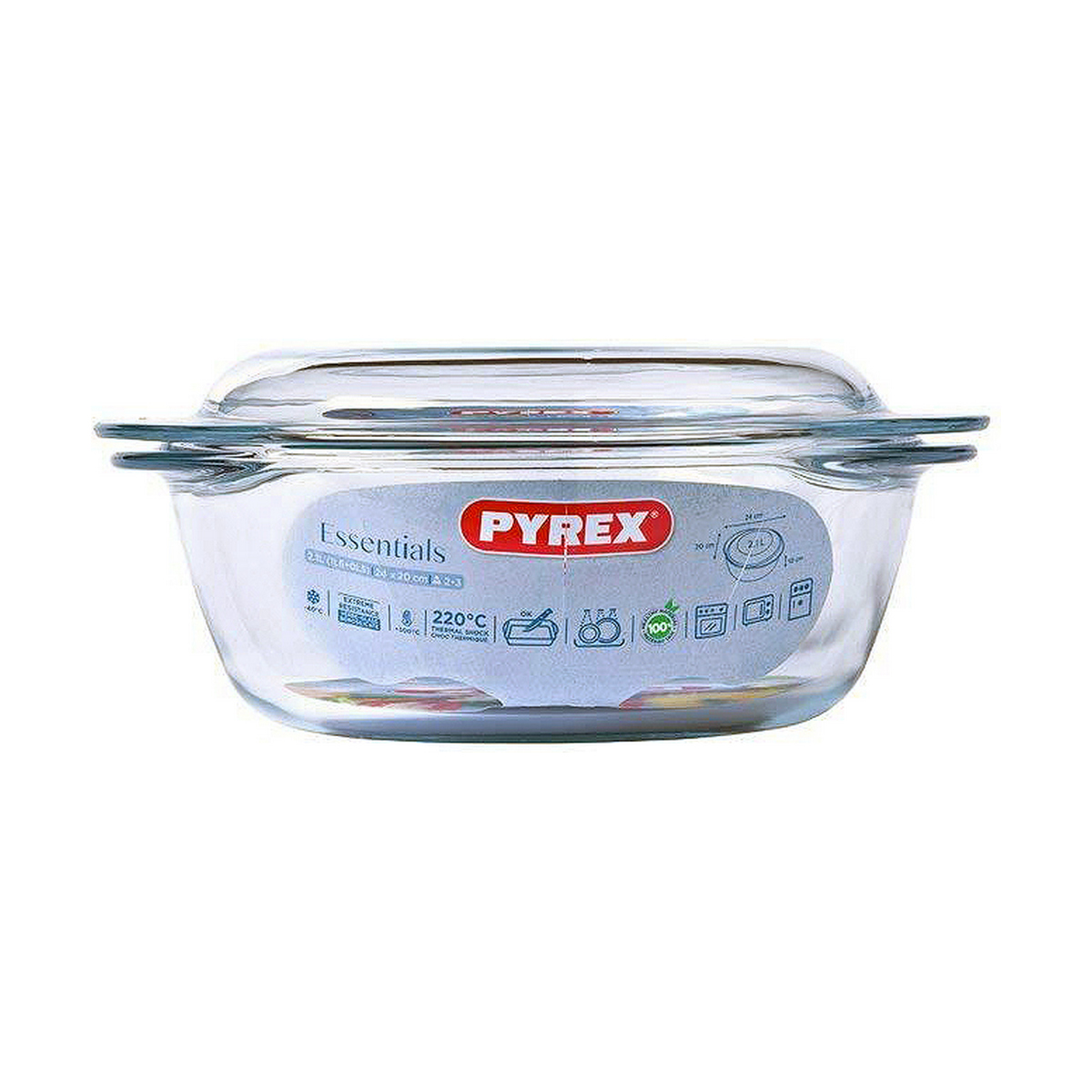 Topf mit Deckel Pyrex Essentials Durchsichtig 2,1 L