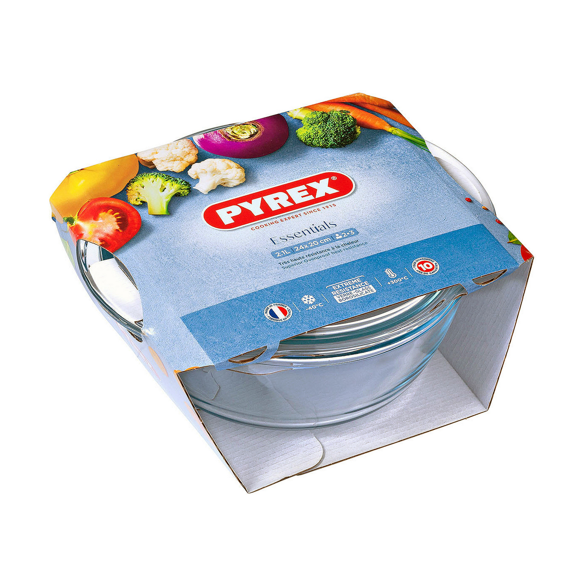 Casseruola con coperchio Pyrex Essentials Trasparente 2,1 L