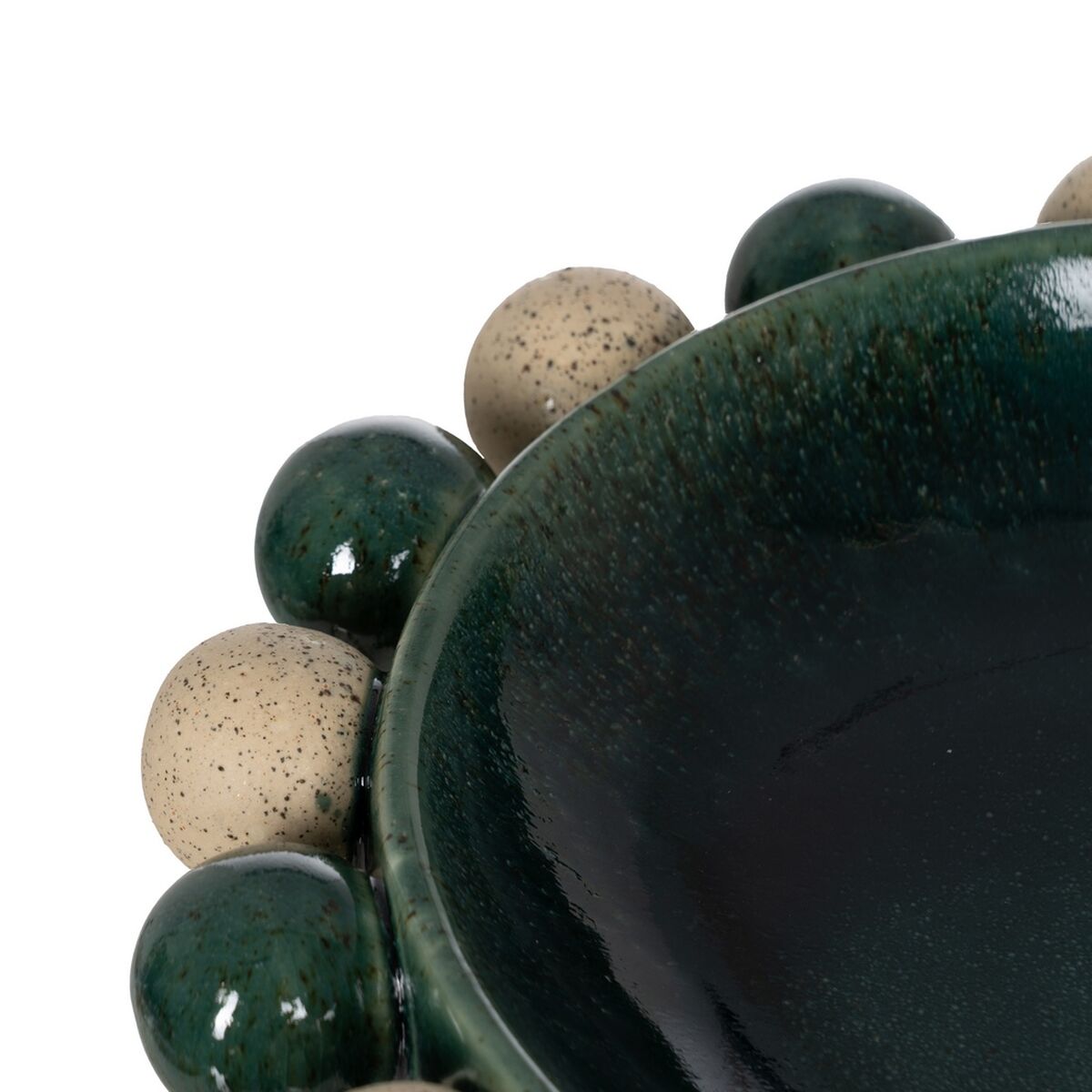 Centerpiece White Green Ceramic