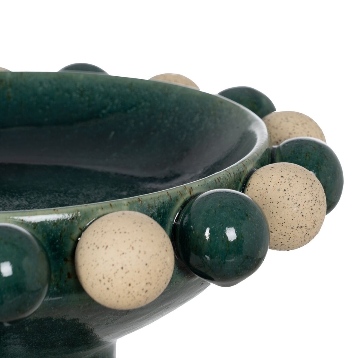 Centerpiece White Green Ceramic