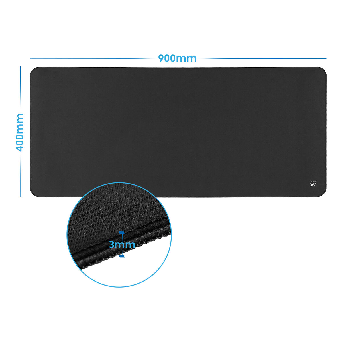 Mousepad Ewent EW3182 Schwarz