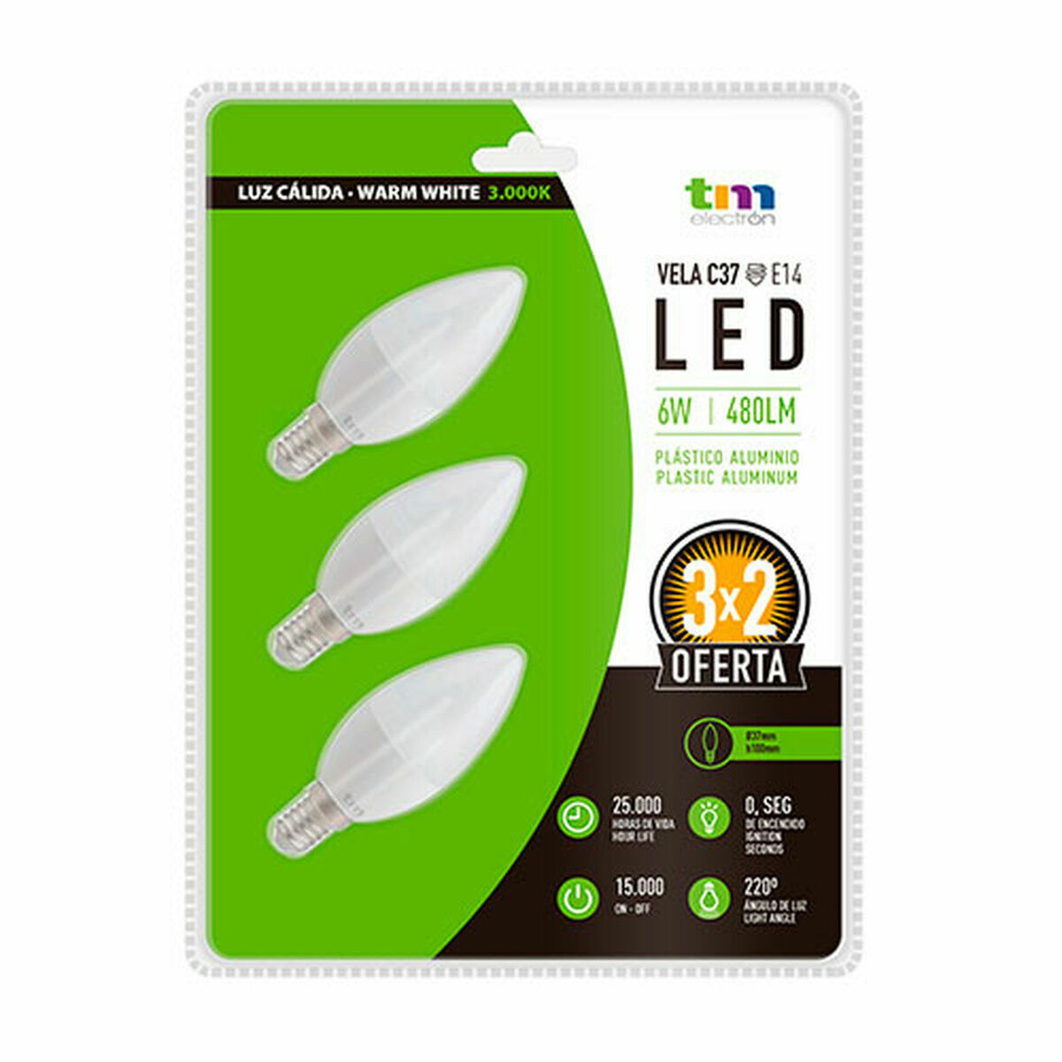 LED-lamp TM Electron E14 3000 K