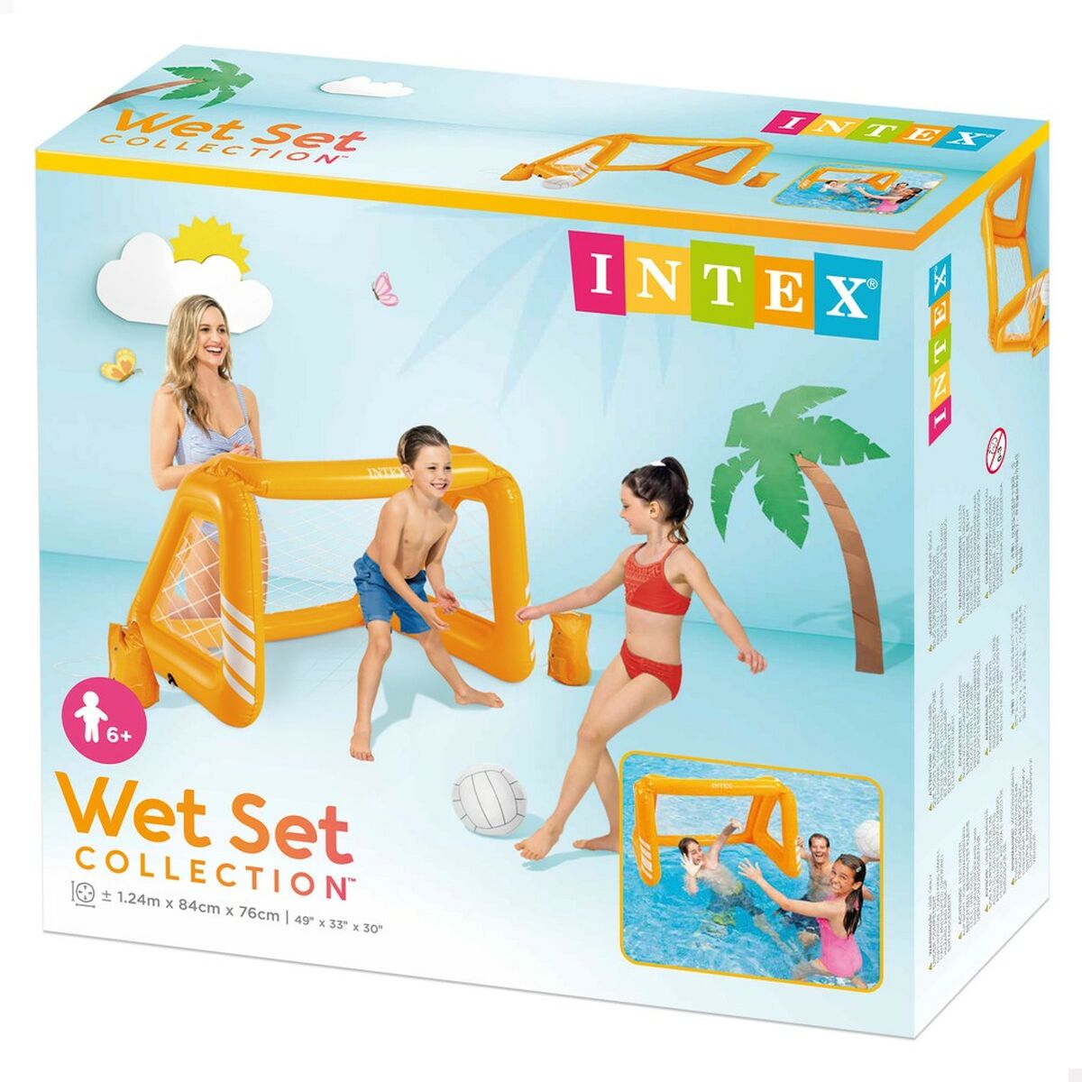 Oppblåsbart mål Intex Oransje