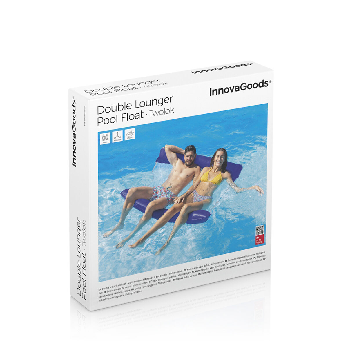 Dubbele drijvende waterhangmat voor in het zwembad Twolok InnovaGoods