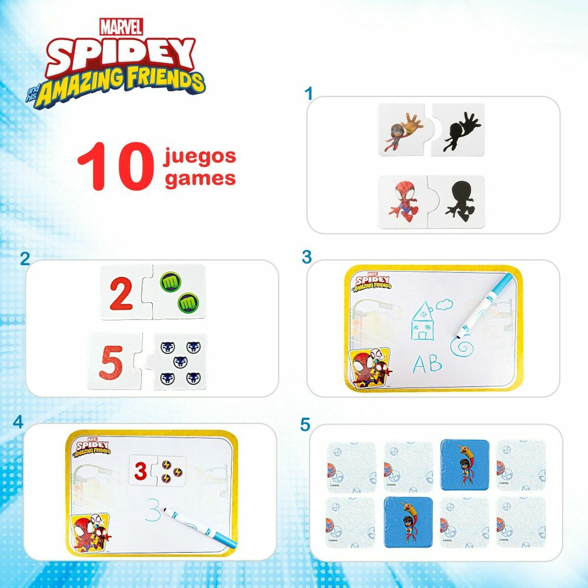Multispillebord Spidey 6 enheter