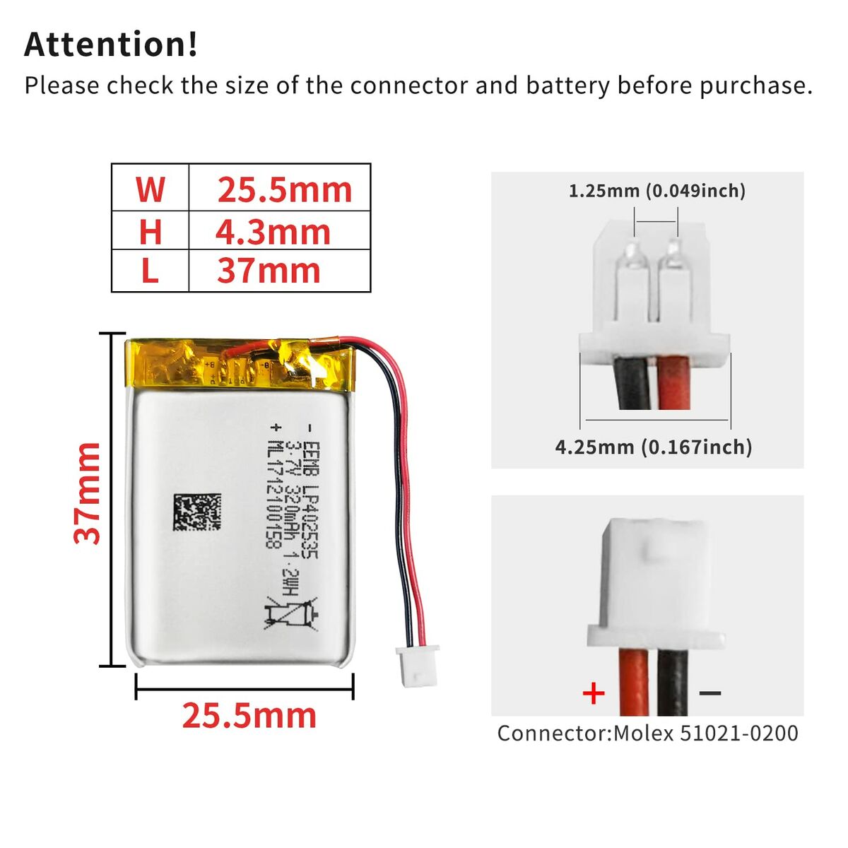 Batterij 3,7 V
