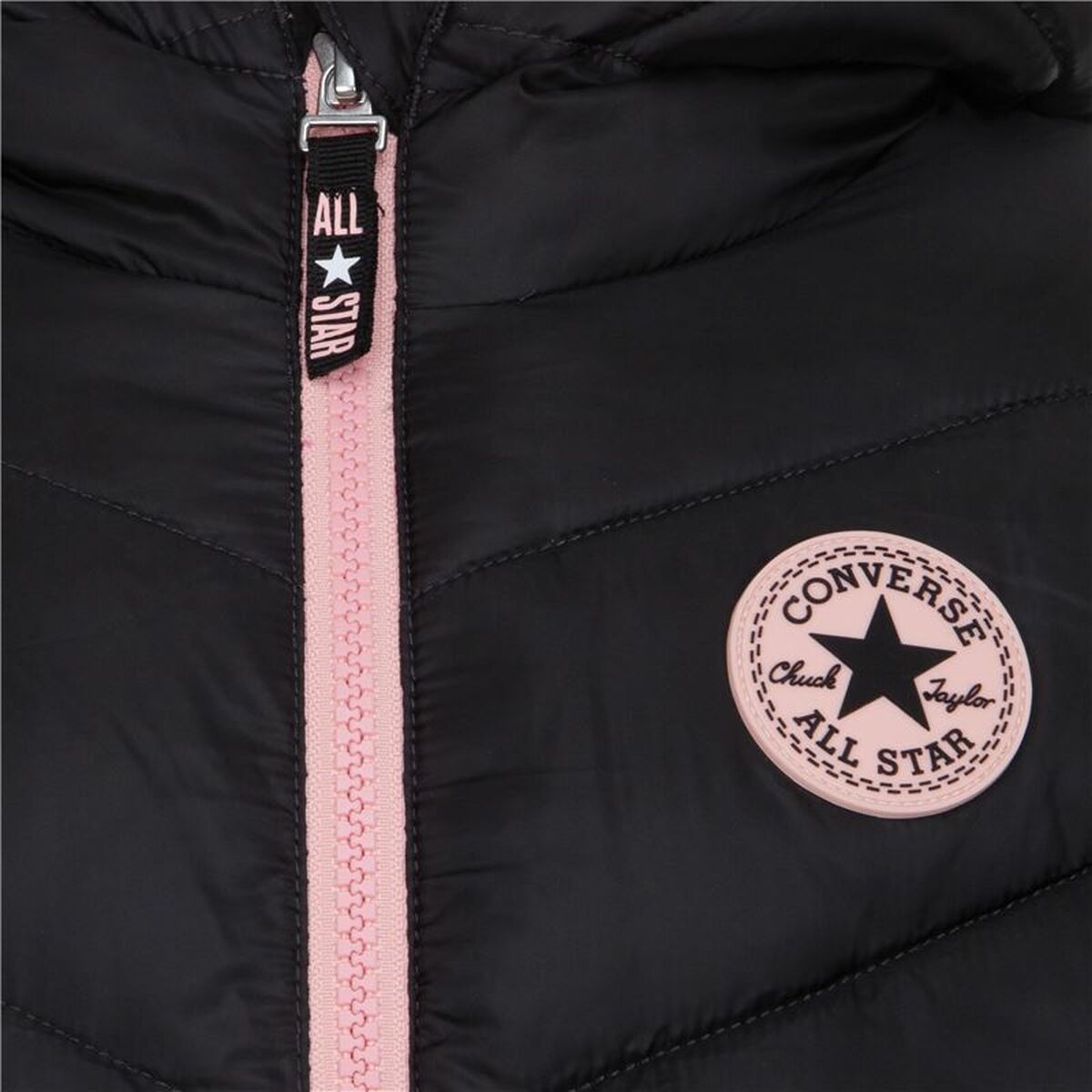 Giacca per bambini Converse Solid Mdwt Puffer Nero
