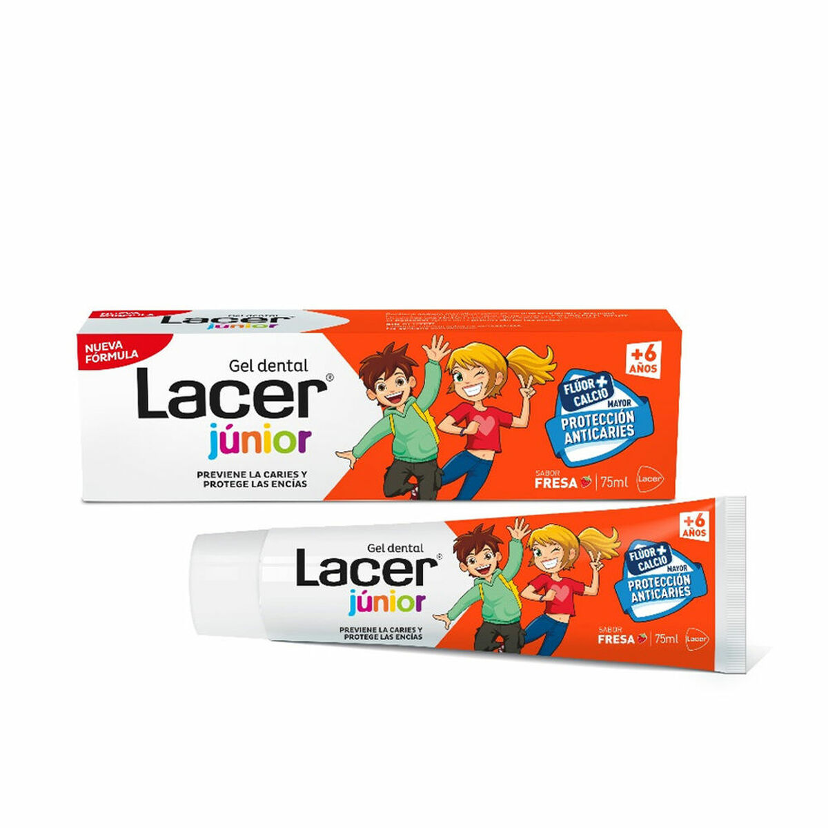 Toothpaste Lacer Junior 75 ml Junior Strawberry