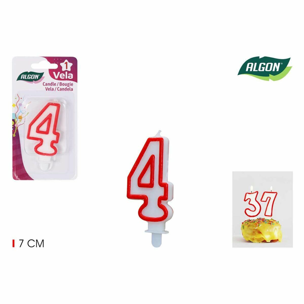 Set Sveč Algon Rdeča (36 Kosov)
