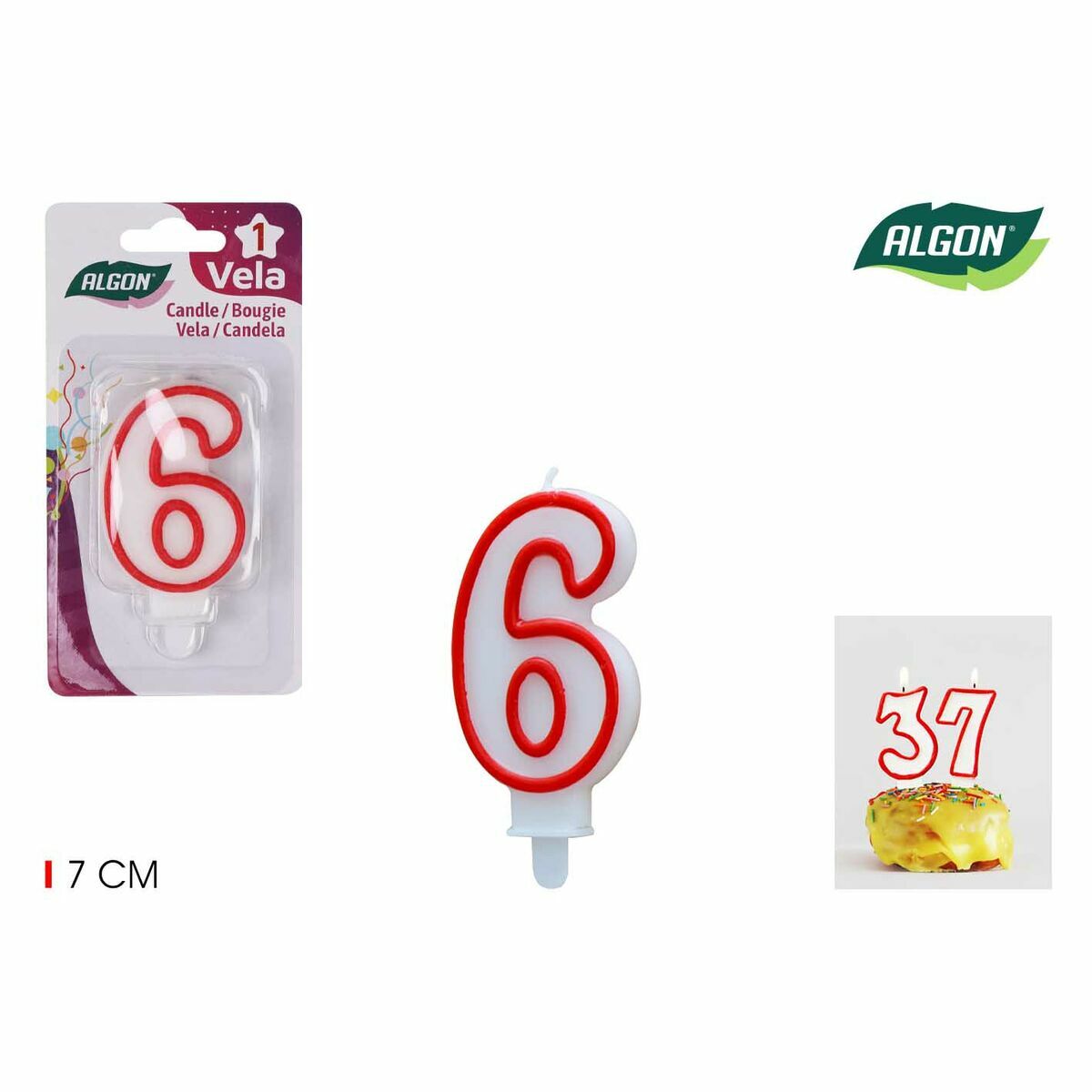Set Sveč Algon Rdeča (36 Kosov)