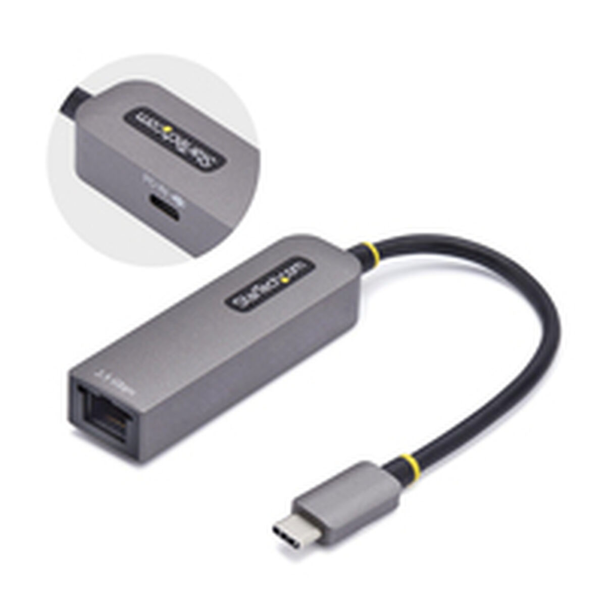 USB Cable Startech 2GPD3-USB-C-ETHERNET Сив