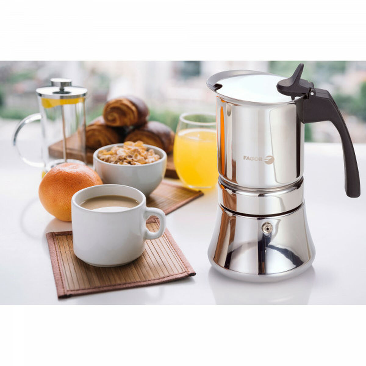 Cafetera Italiana Fagor Acero Inoxidable