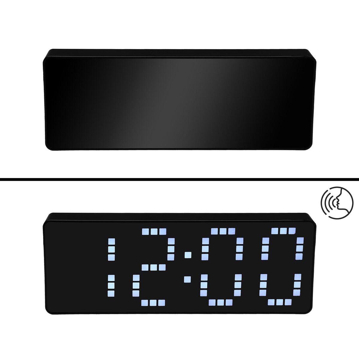 Wekker Versa Wit Zwart