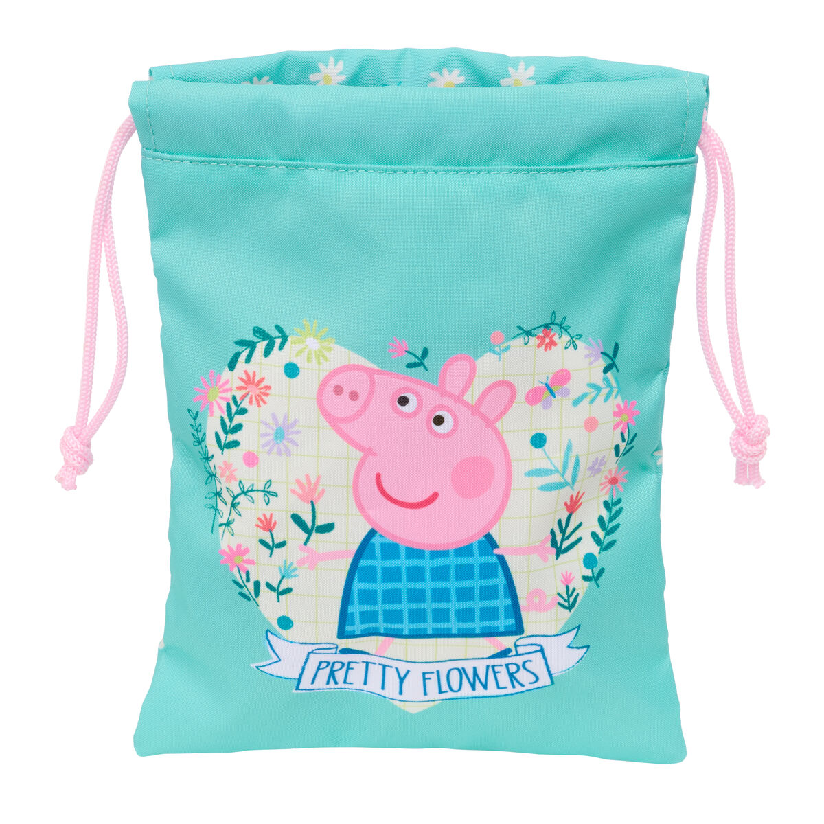 Portameriendas Peppa Pig Pretty flowers Amarillo Menta