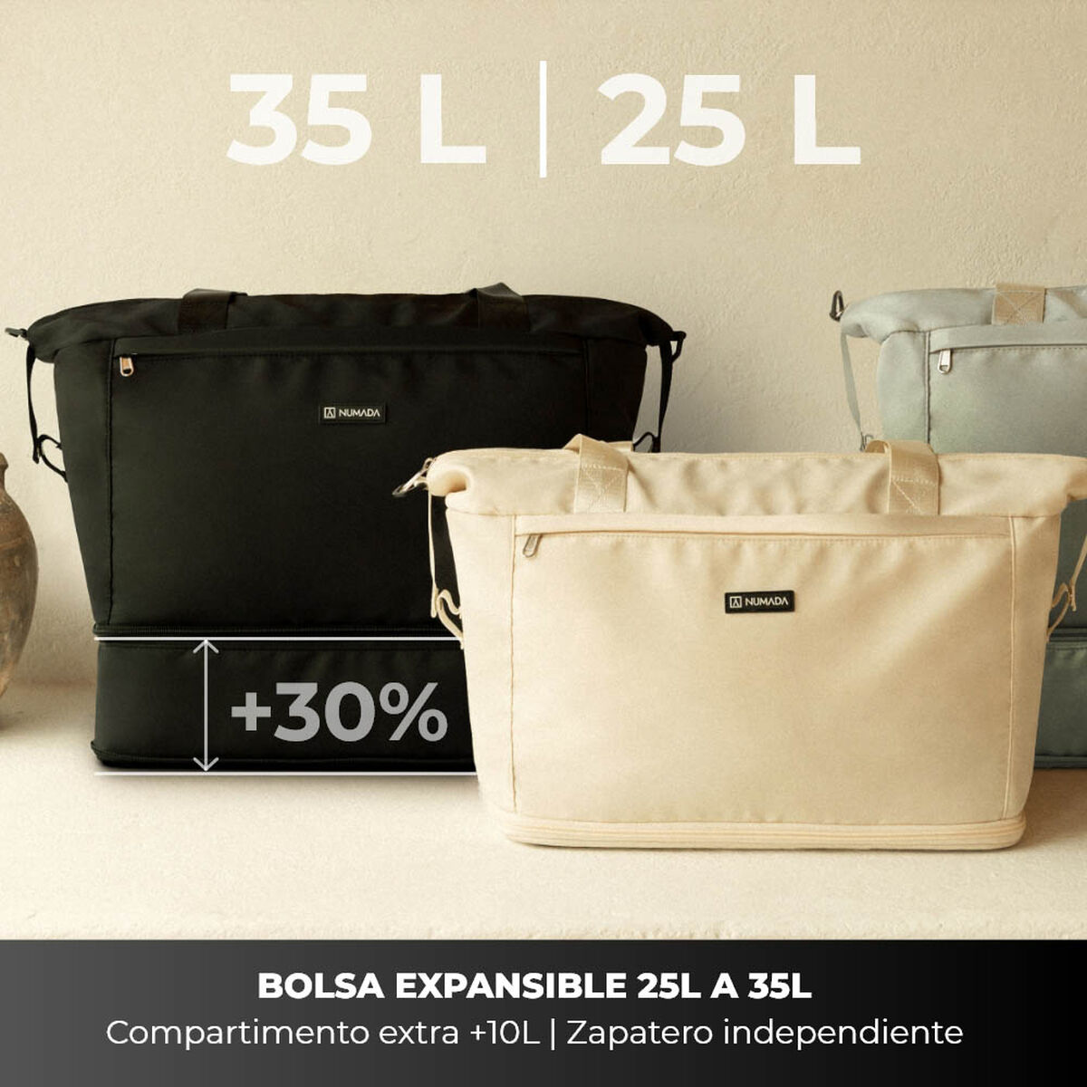 Urheilukassi Numada Beige 35 L