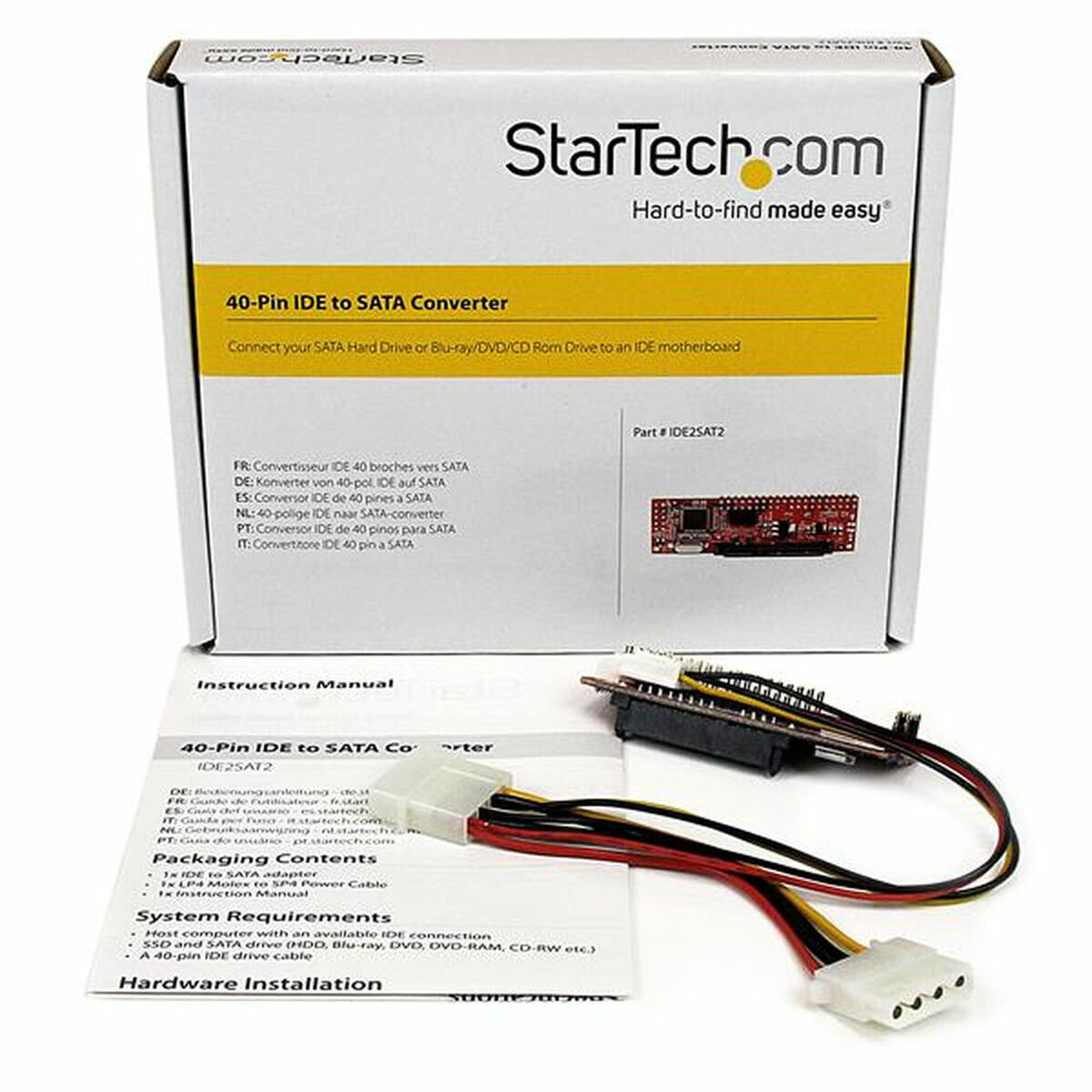 SATA-kabel Startech IDE2SAT2