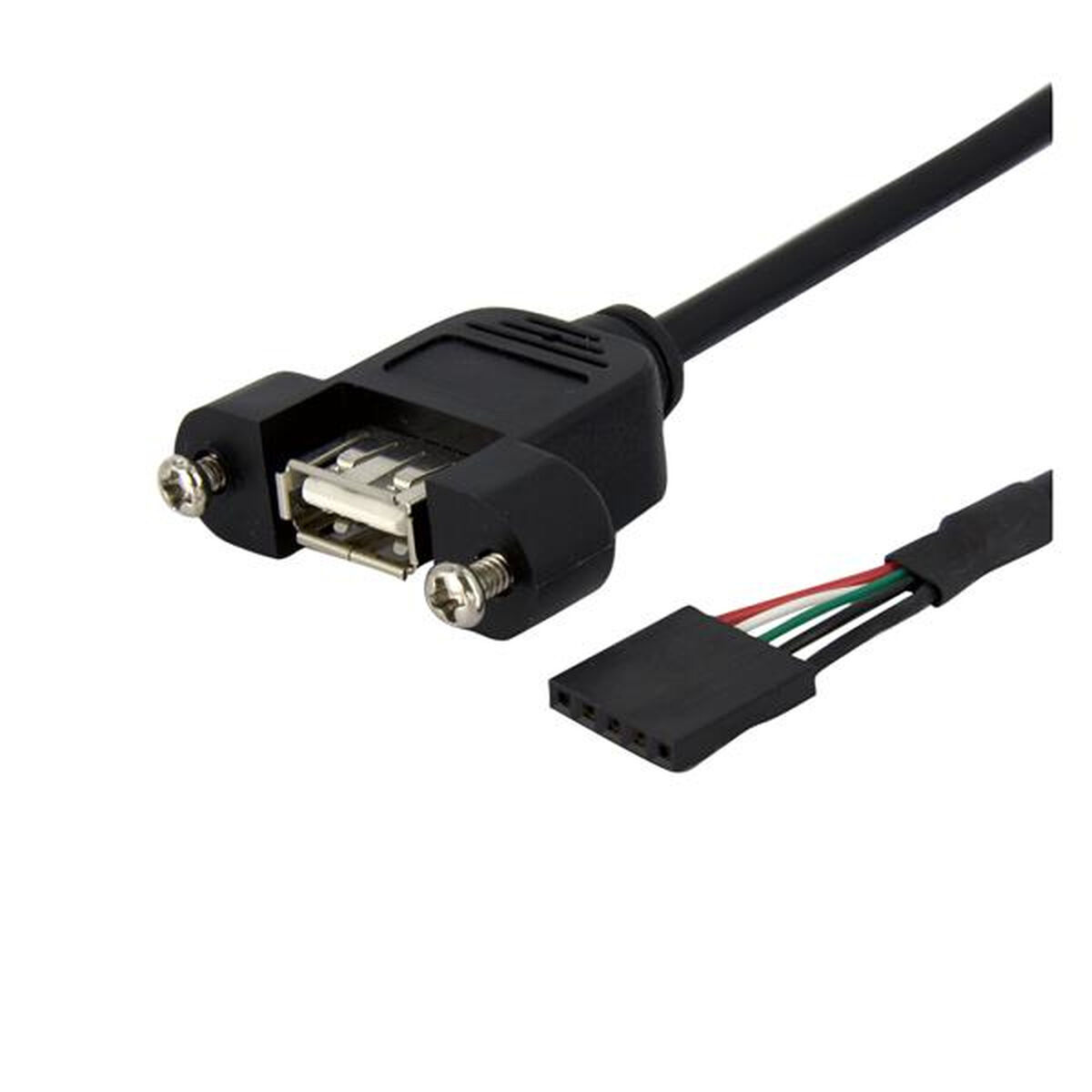 USB-kaabel Startech USBPNLAFHD3 Must 90 cm