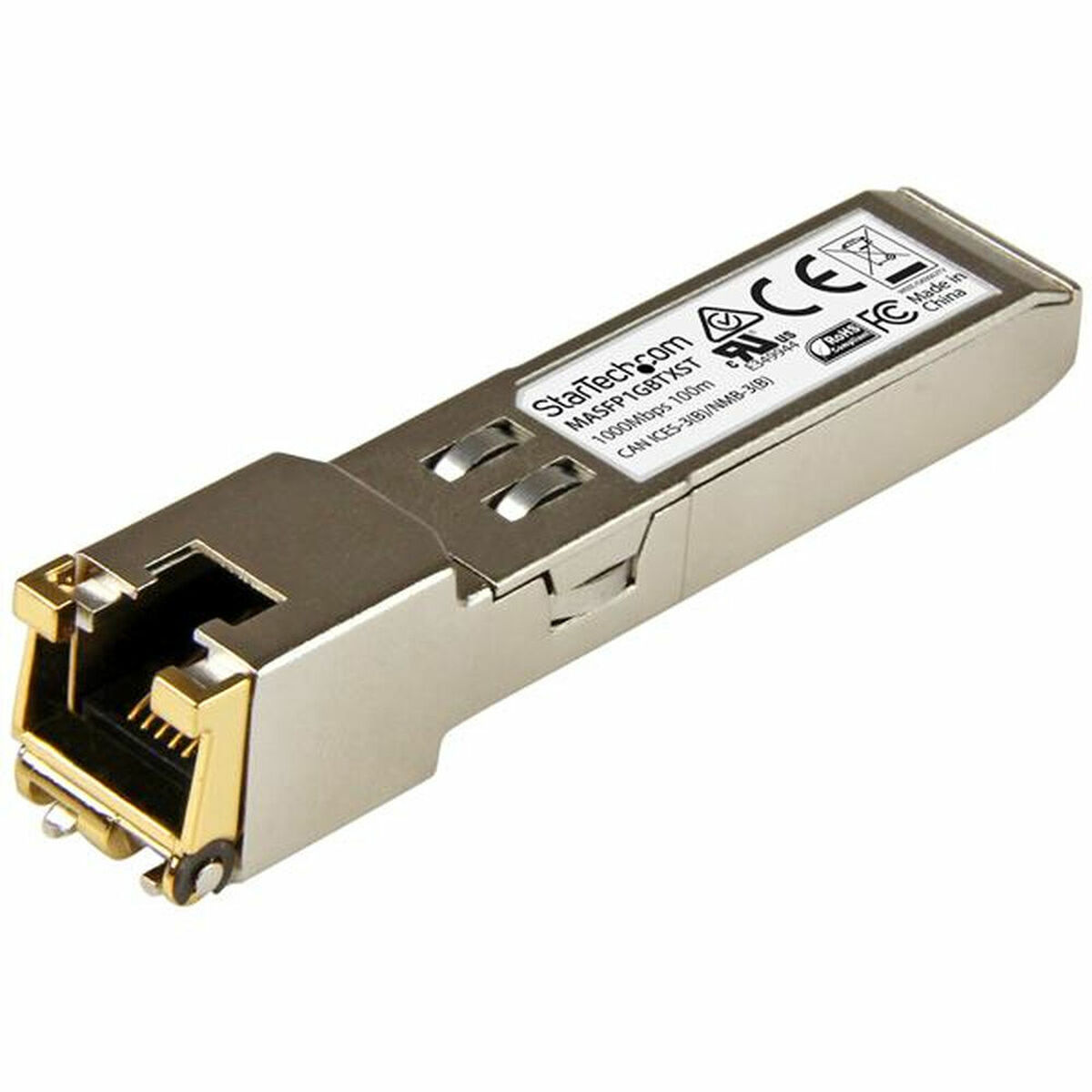 SFP Singlemode Vezelmodule Startech MASFP1GBTXST