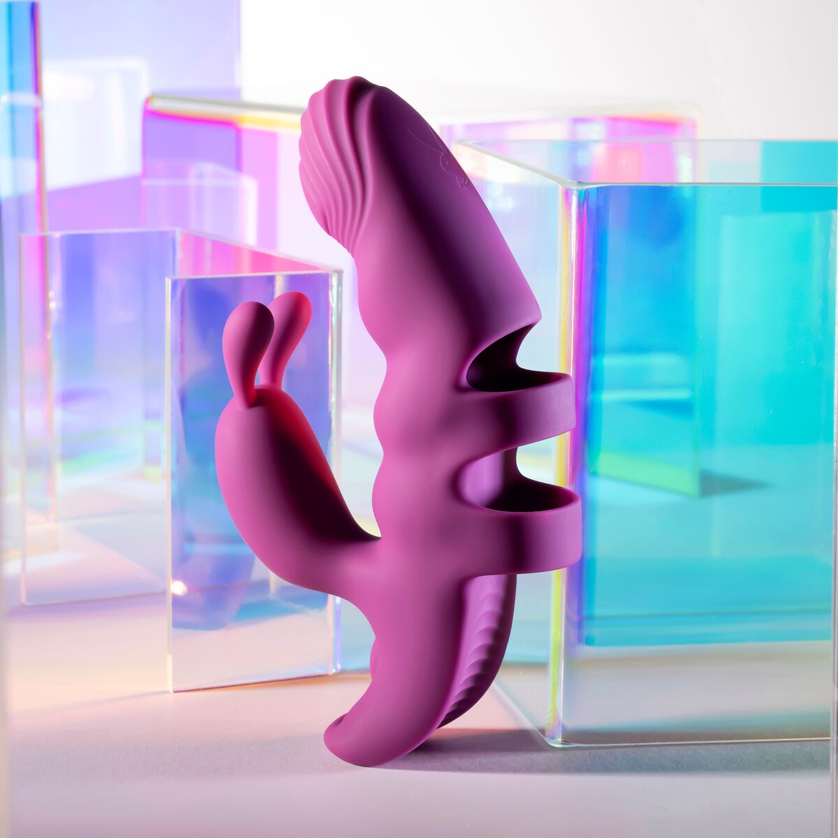 Vibration de Stimulation Double Evolved Playboy Violet
