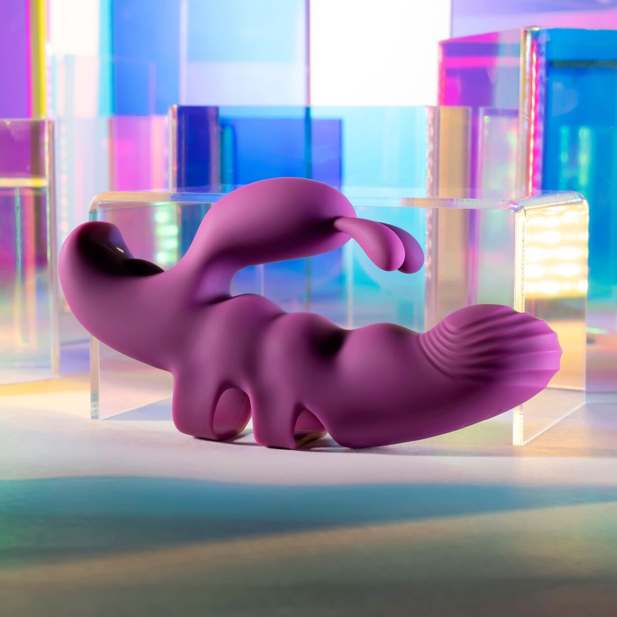 Vibration de Stimulation Double Evolved Playboy Violet