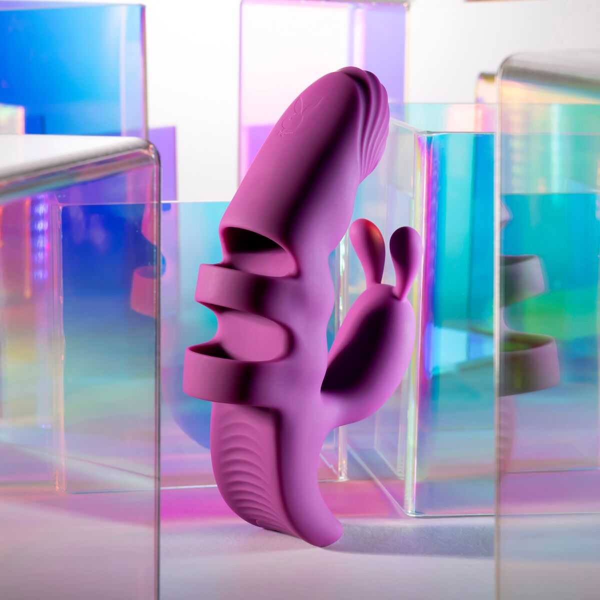 Vibration de Stimulation Double Evolved Playboy Violet