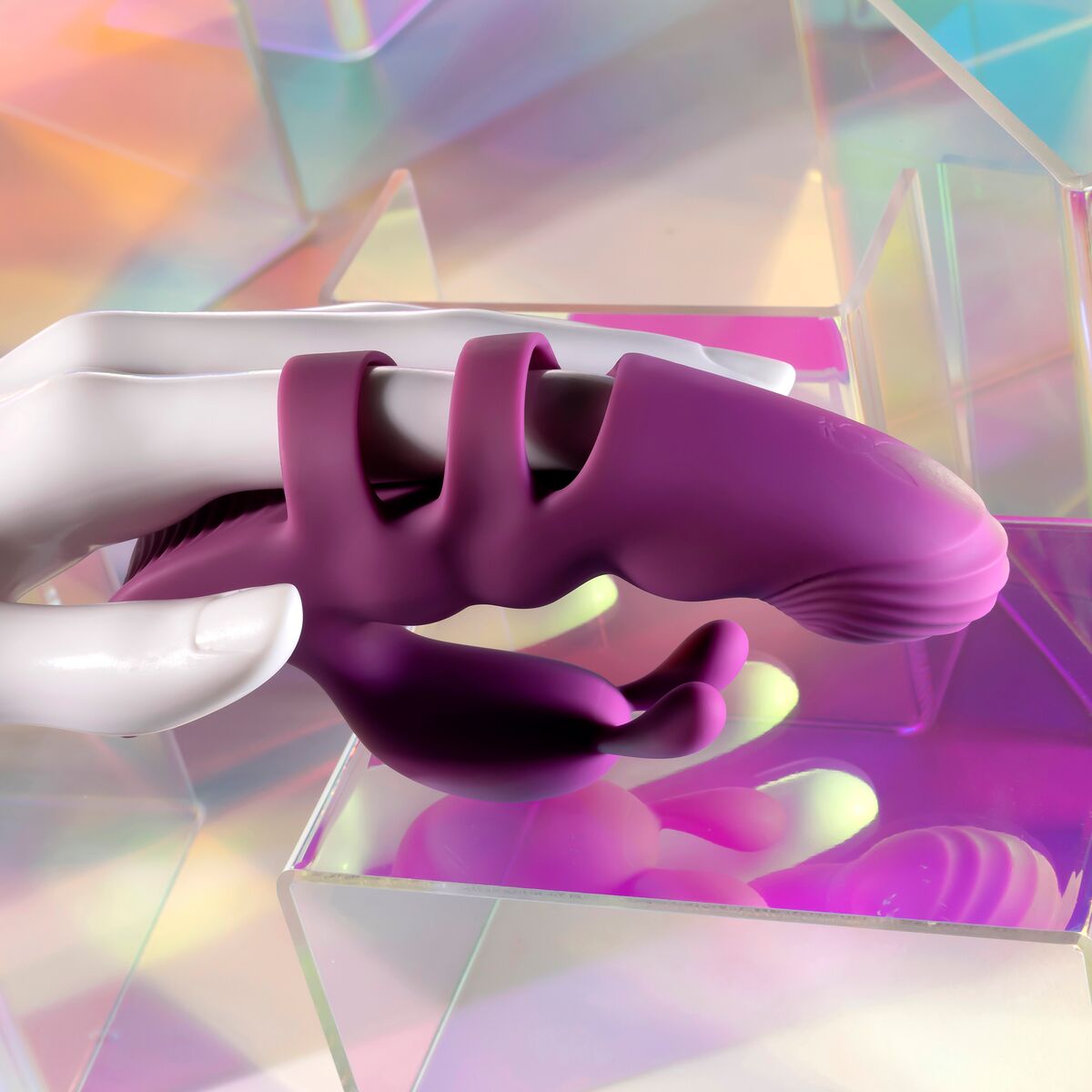 Vibration de Stimulation Double Evolved Playboy Violet