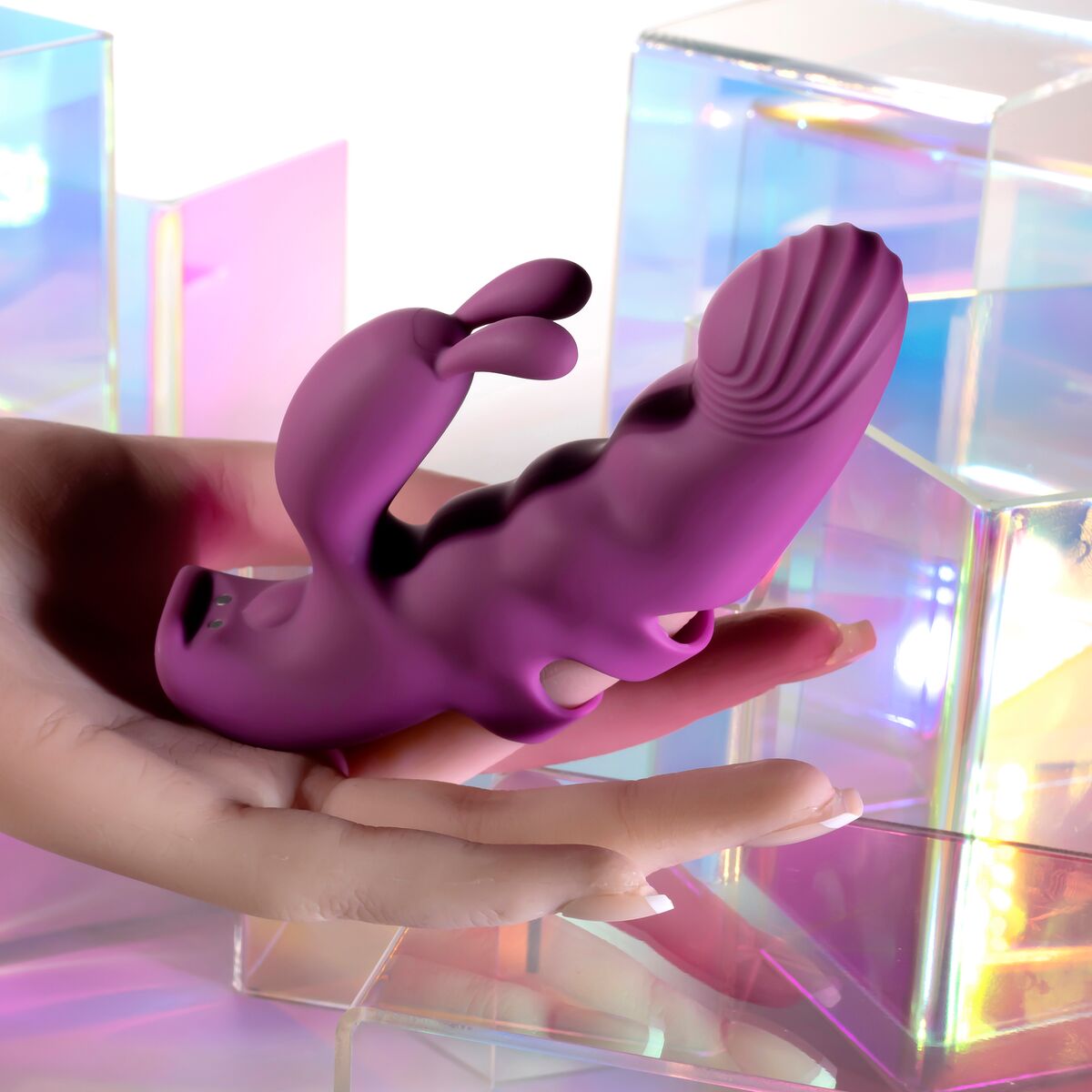 Vibration de Stimulation Double Evolved Playboy Violet