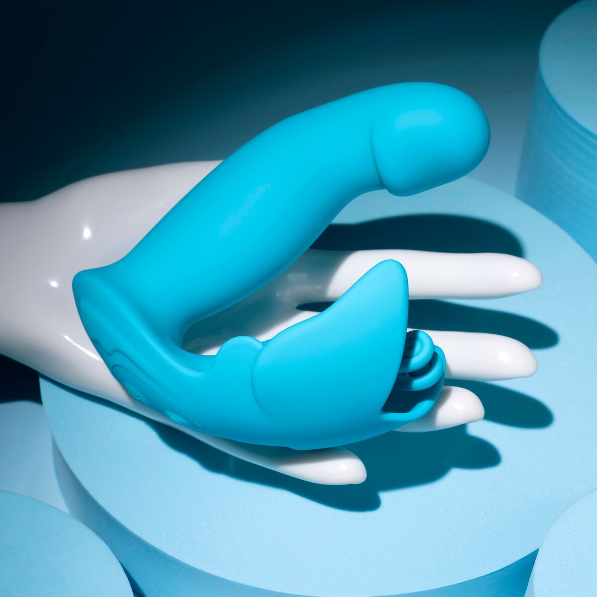 Vibration de Stimulation Double Evolved Bleu