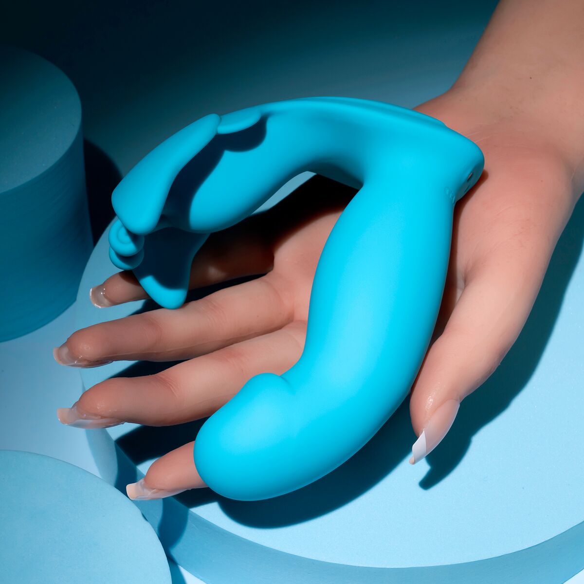Vibration de Stimulation Double Evolved Bleu