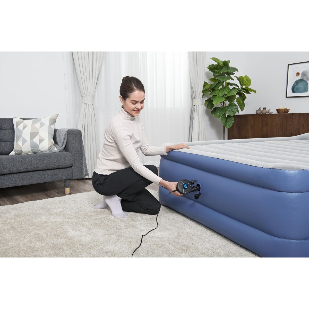Bestway Elektrický Nafukovač Zásuvka a Zapalovač 11,3x10,1x10,7 cm 490 L/min 62255