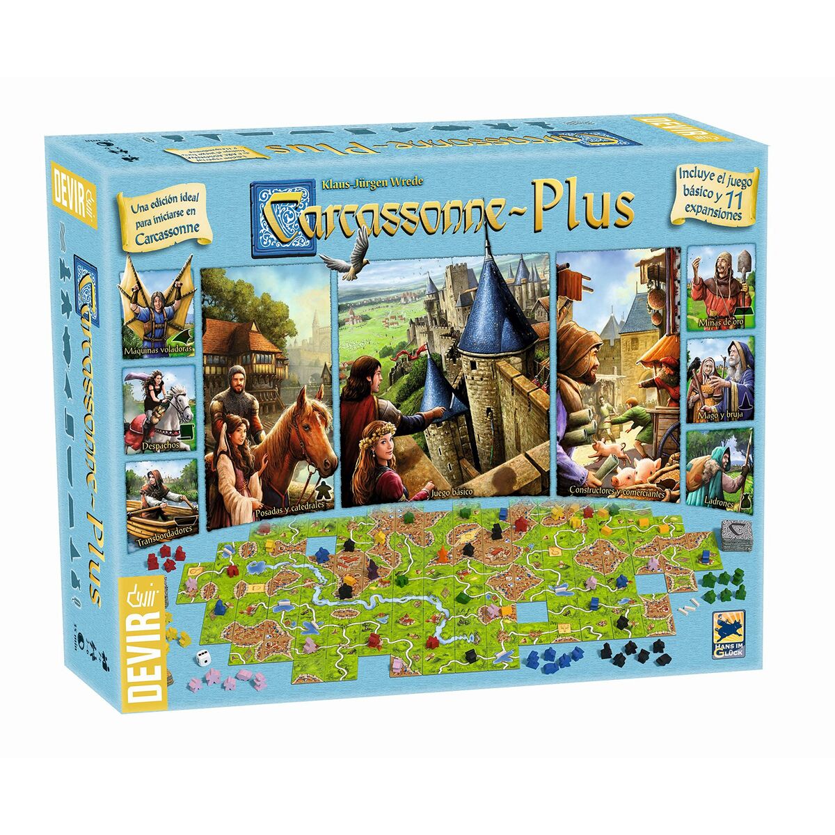 Bordspel Devir CARCASSO + BASICO & 11 EXPAN