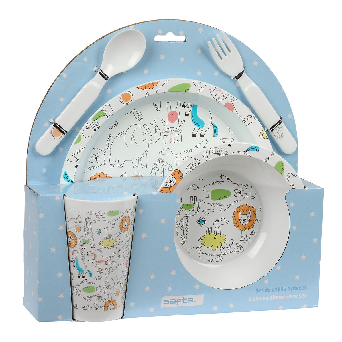 Barnservis set Safta Zoo Polyester PVC