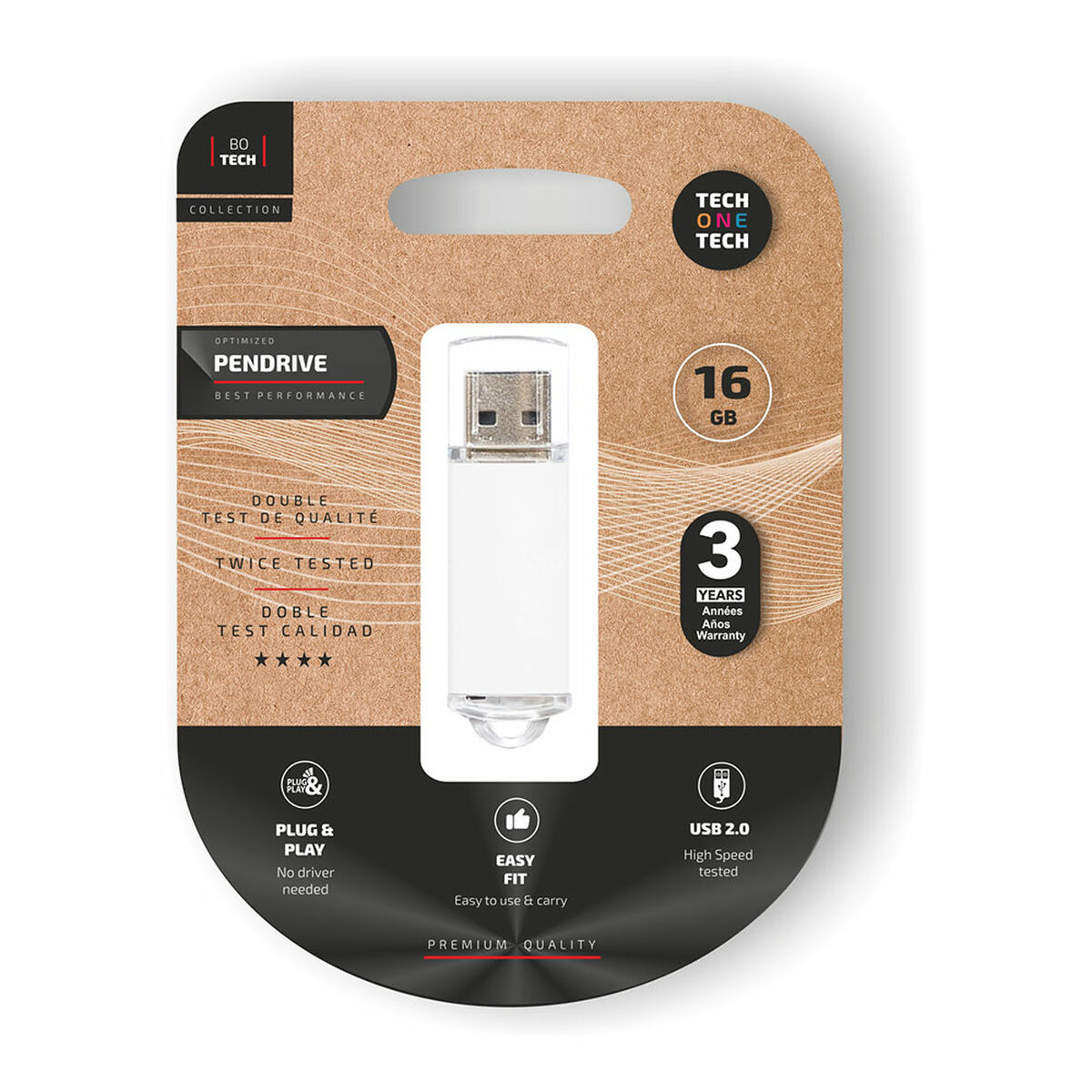 USB atmintukas Tech One Tech Balta 16 GB