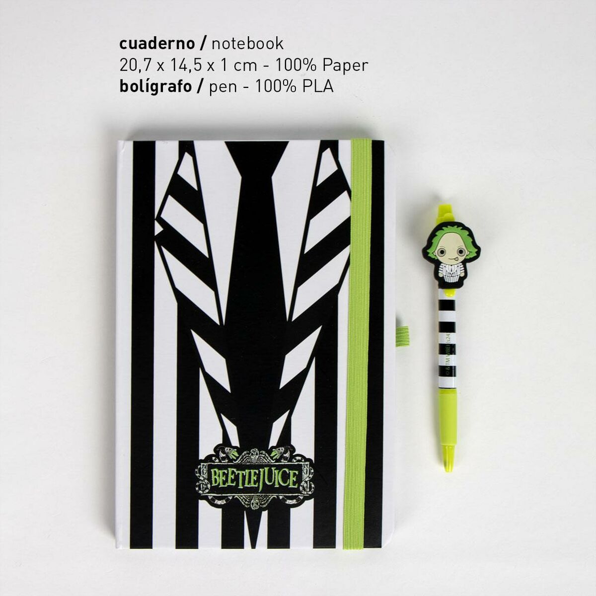 Brevpapper Set Beetlejuice Vit