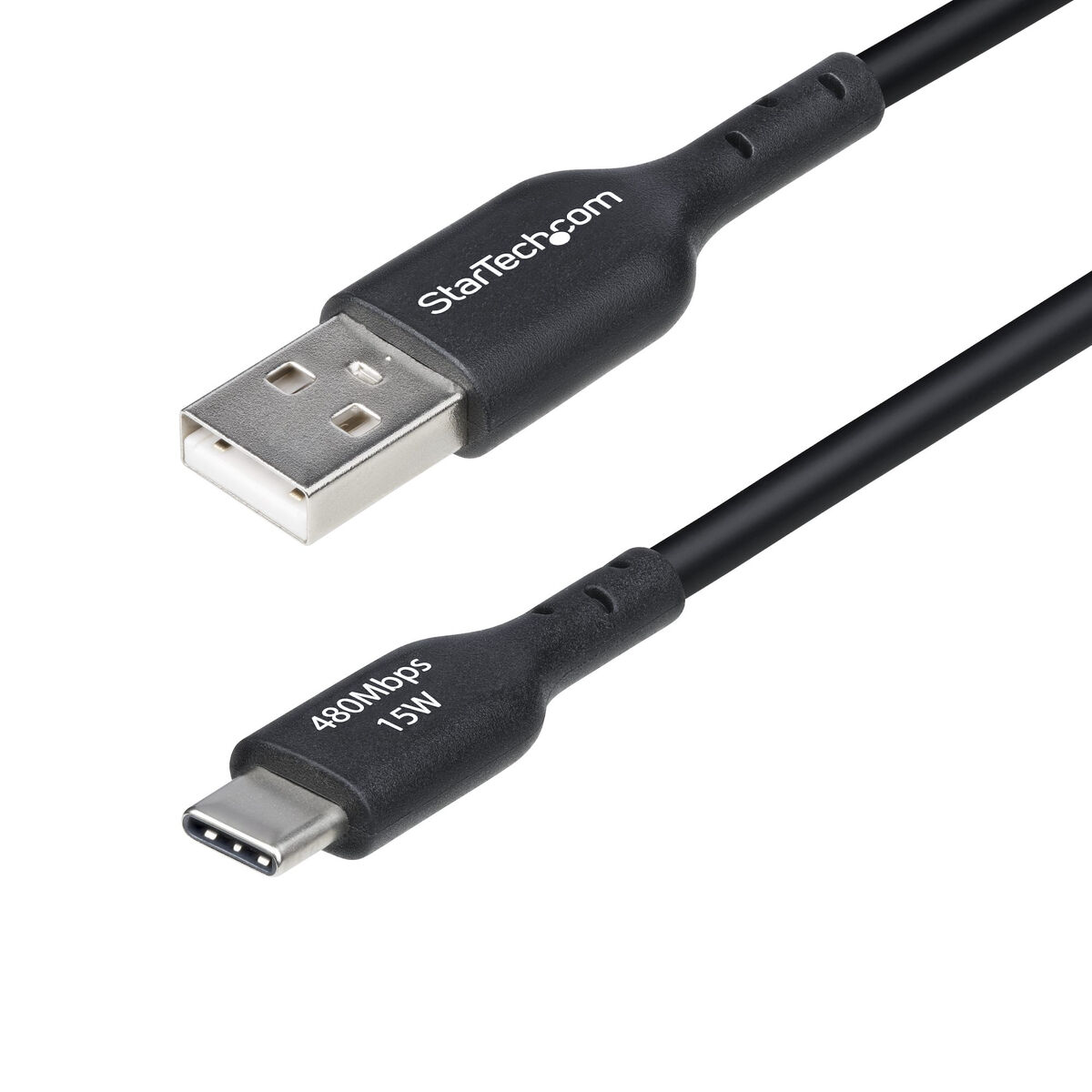 USB Kabelis Startech USB2AC2MNC Melns 2 m