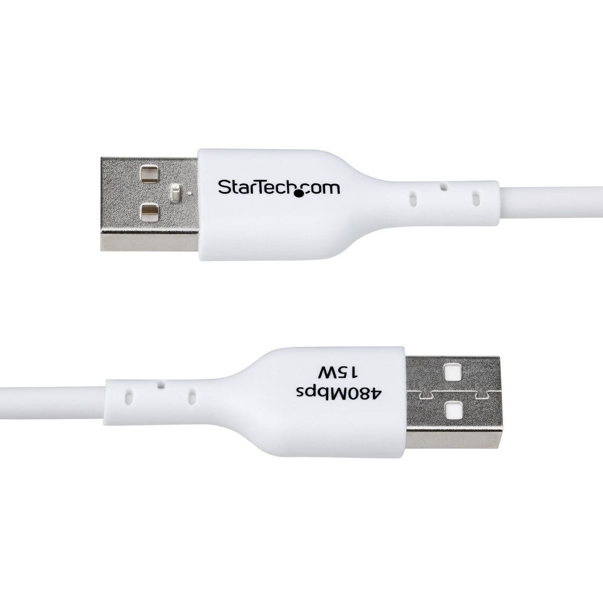 Cable USB Startech USB2AC2MNCWHE Blanco 2 m