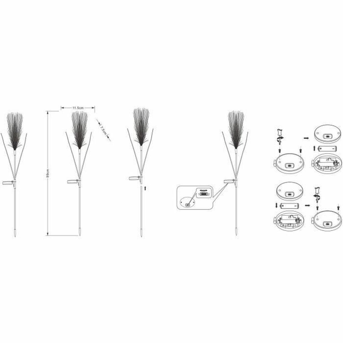 Solcellelampe Galix G4515