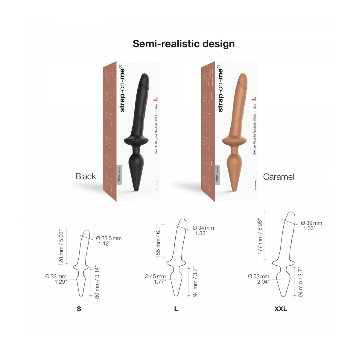 Dildo Strap-on-me Svart